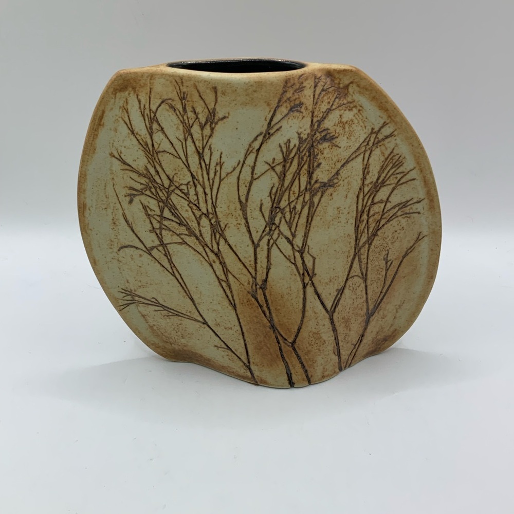 Malaysian Vintage Earthenware Handcrafted Bud Vase